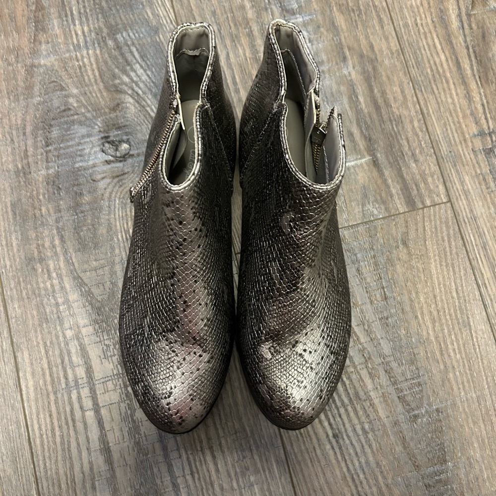 Metallic Ankle Boots